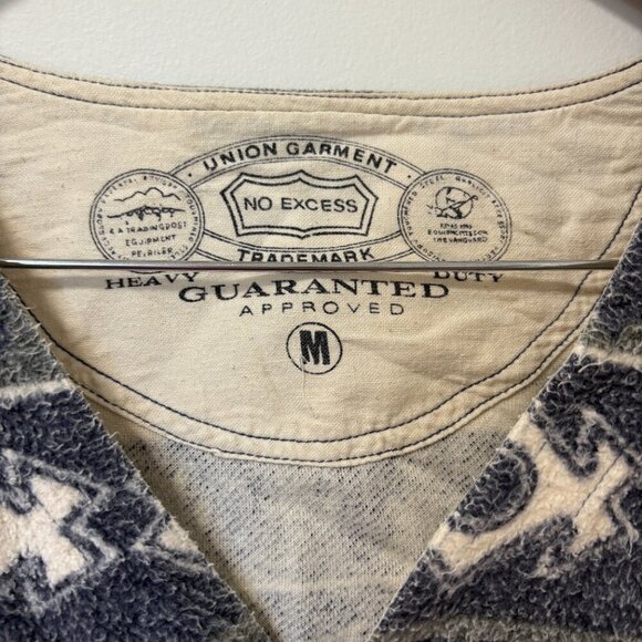 Vintage Union Garment Sweater Vest Size M Made in Hong Kong Patterned Cotton - Picture 5 of 11